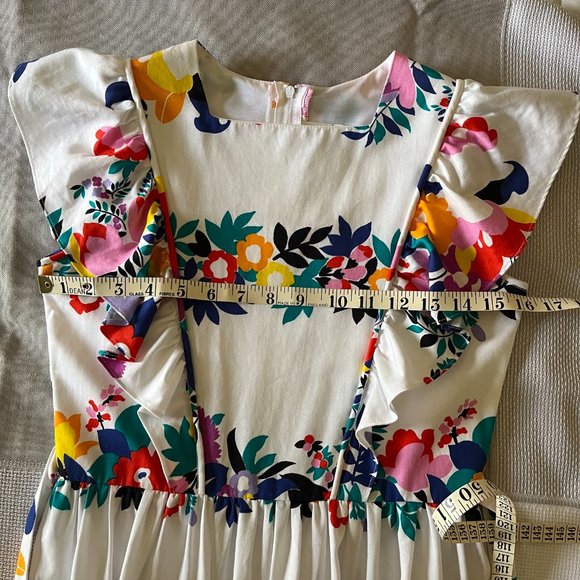 1980s Vintage girl’s dress by Canadian designer Elen Henderson. Girls size 14. - Picture 4 of 11